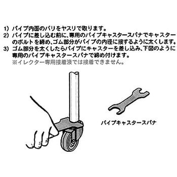 金属製パイプキャスター(Φ28イレクターパイプ専用) 矢崎化工