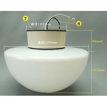 ポリカ製 直付照明(半球) 栄興電器
