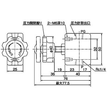 PG-SA-02 圧力計用ストップ弁 1個 ジェイテクトフルードパワーシステム