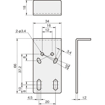 センサブラケット レーザーセンサ用(OMRON社) 岩田製作所