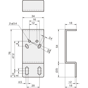 センサブラケット レーザーセンサ用(OMRON社) 岩田製作所