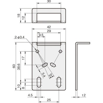 センサブラケット レーザーセンサ用(OMRON社) 岩田製作所
