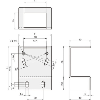 センサブラケット レーザーセンサ用(KEYENCE社) 岩田製作所