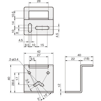センサブラケット レーザーセンサ用(KEYENCE社) 岩田製作所