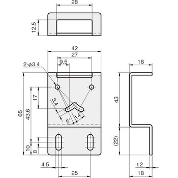センサブラケット レーザーセンサ用(KEYENCE社) 岩田製作所