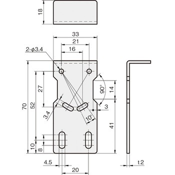 センサブラケット レーザーセンサ用(KEYENCE社) 岩田製作所