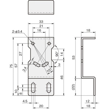 センサブラケット レーザーセンサ用(KEYENCE社) 岩田製作所