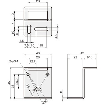センサブラケット レーザーセンサ用(OPTEX-FA社) 岩田製作所