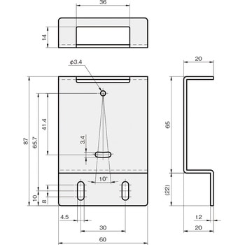 センサブラケット レーザーセンサ用(OPTEX-FA社) 岩田製作所