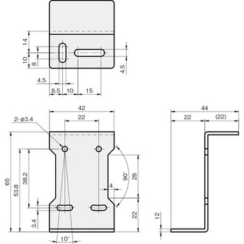 センサブラケット レーザーセンサ用(OPTEX-FA社) 岩田製作所