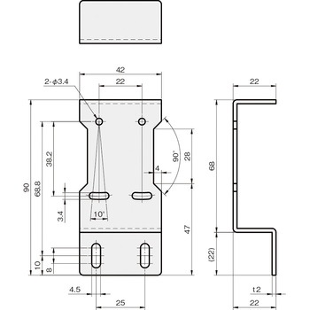 センサブラケット レーザーセンサ用(OPTEX-FA社) 岩田製作所