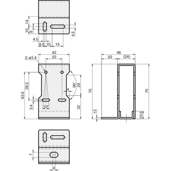 センサブラケット レーザーセンサ用(OPTEX-FA社) 岩田製作所