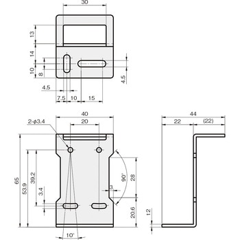 センサブラケット レーザーセンサ用(OPTEX-FA社) 岩田製作所