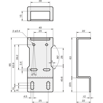 センサブラケット レーザーセンサ用(OPTEX-FA社) 岩田製作所