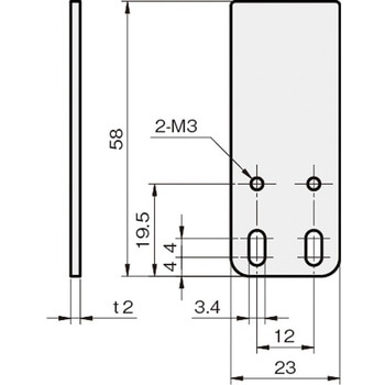 センサブラケット 反射板用(OPTEX-FA社) 岩田製作所