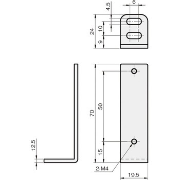 センサブラケット 反射板用(OPTEX-FA社) 岩田製作所