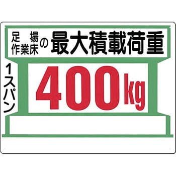 34-A 安全標識(足場の積載荷重) 1枚 つくし工房 【通販サイトMonotaRO】