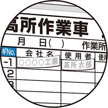 高所作業車運用管理表 つくし工房 安全十則 管理 心得 通販モノタロウ 35 C