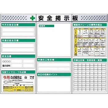 KG-622C システム安全掲示板(3点タイプ) 1セット つくし工房 【通販