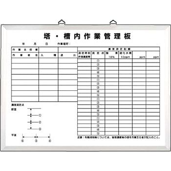 105-H ホーローホワイトボード(塔槽内作業管理板) つくし工房 寸法450