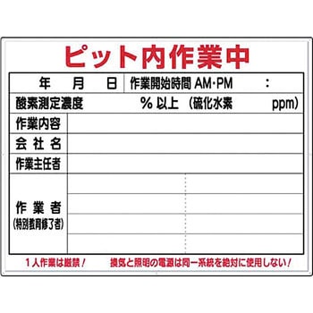 酸欠関連標識 つくし工房
