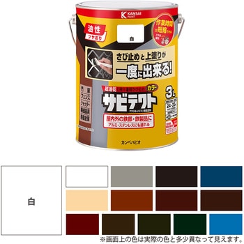 97640011030 サビテクト 上塗り兼用さび止め塗料(つやあり) 1缶(3L