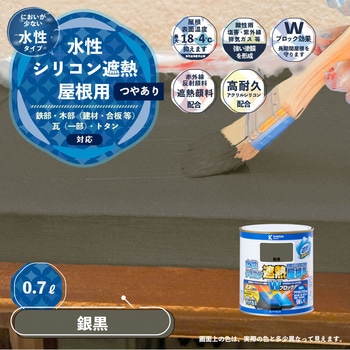 水性シリコン遮熱屋根用 水性屋根用塗料 (つやあり) カンペハピオ