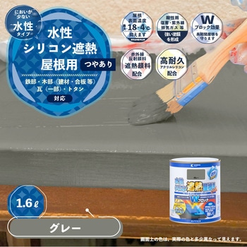 水性シリコン遮熱屋根用 水性屋根用塗料 (つやあり) カンペハピオ