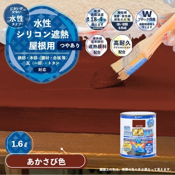 水性シリコン遮熱屋根用 水性屋根用塗料 (つやあり) カンペハピオ