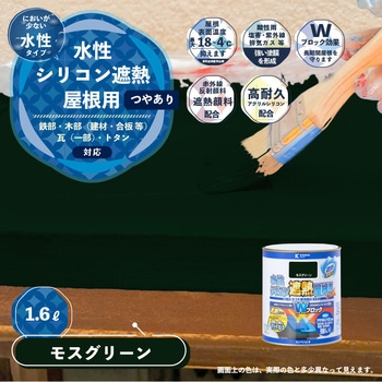 水性シリコン遮熱屋根用 水性屋根用塗料 (つやあり) カンペハピオ