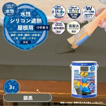 水性シリコン遮熱屋根用 水性屋根用塗料 (つやあり) カンペハピオ