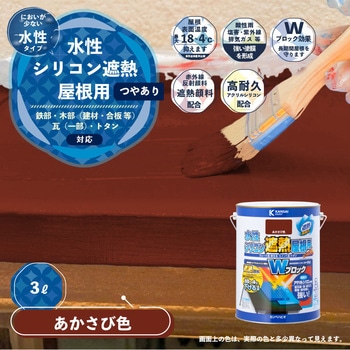 水性シリコン遮熱屋根用 水性屋根用塗料 (つやあり) カンペハピオ