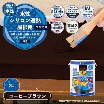 水性シリコン遮熱屋根用 水性屋根用塗料 (つやあり) カンペハピオ