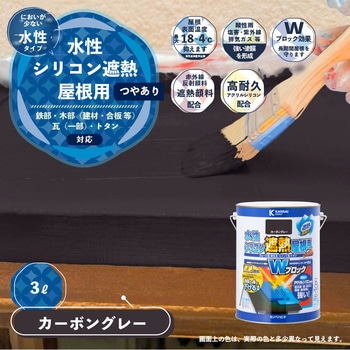 水性シリコン遮熱屋根用 水性屋根用塗料 (つやあり) カンペハピオ