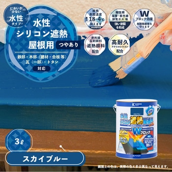 水性シリコン遮熱屋根用 水性屋根用塗料 (つやあり) カンペハピオ