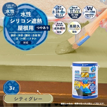 水性シリコン遮熱屋根用 水性屋根用塗料 (つやあり) カンペハピオ