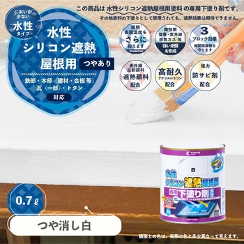 水性シリコン遮熱屋根用 専用下塗り剤 (つやけし) カンペハピオ