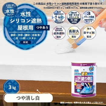水性シリコン遮熱屋根用 専用下塗り剤 (つやけし) カンペハピオ