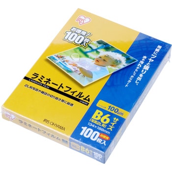 LZ-B6100 ラミネートフィルム B6 100枚入100μ 1箱(100枚) アイリス