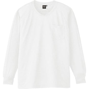 長袖VネックTシャツ A-668 コーコス信岡