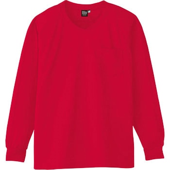 長袖VネックTシャツ A-668 コーコス信岡