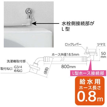 FB自動洗濯機給水ホースL型 SANEI