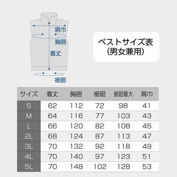 NC-1072 Nクールウェア ベスト 上部ファン (服のみ) NSP