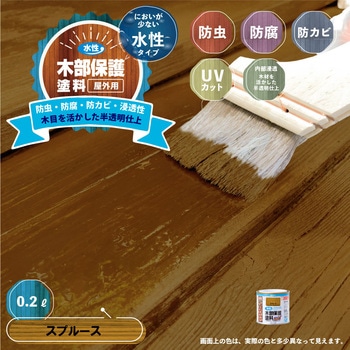 水性木部保護塗料 水性木部保護塗料(木目を活かした半透明着色仕上げ) カンペハピオ