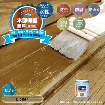 水性木部保護塗料 水性木部保護塗料(木目を活かした半透明着色仕上げ) カンペハピオ