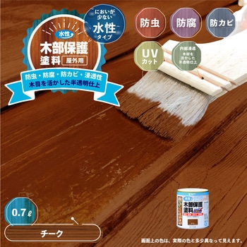 水性木部保護塗料 水性木部保護塗料(木目を活かした半透明着色仕上げ) カンペハピオ