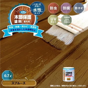 水性木部保護塗料 水性木部保護塗料(木目を活かした半透明着色仕上げ) カンペハピオ