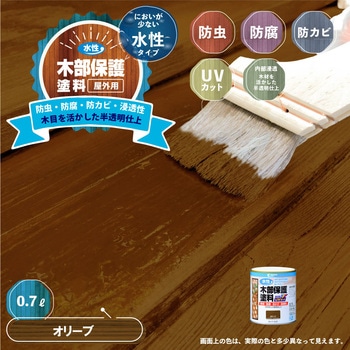 水性木部保護塗料 水性木部保護塗料(木目を活かした半透明着色仕上げ) カンペハピオ