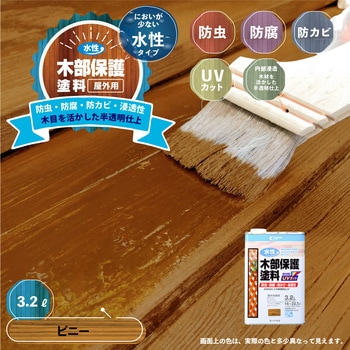 水性木部保護塗料 水性木部保護塗料(木目を活かした半透明着色仕上げ) カンペハピオ