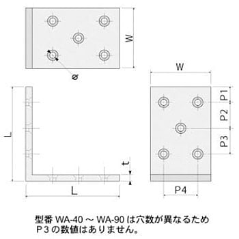 WA-120 ユニクロ巾広金折 1個 ACE(エース) 【通販サイトMonotaRO】